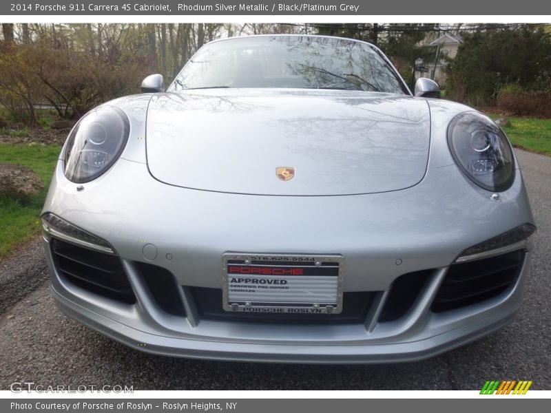 Rhodium Silver Metallic / Black/Platinum Grey 2014 Porsche 911 Carrera 4S Cabriolet