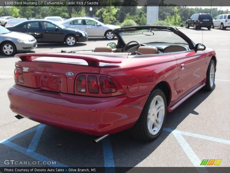 Laser Red / Saddle 1998 Ford Mustang GT Convertible
