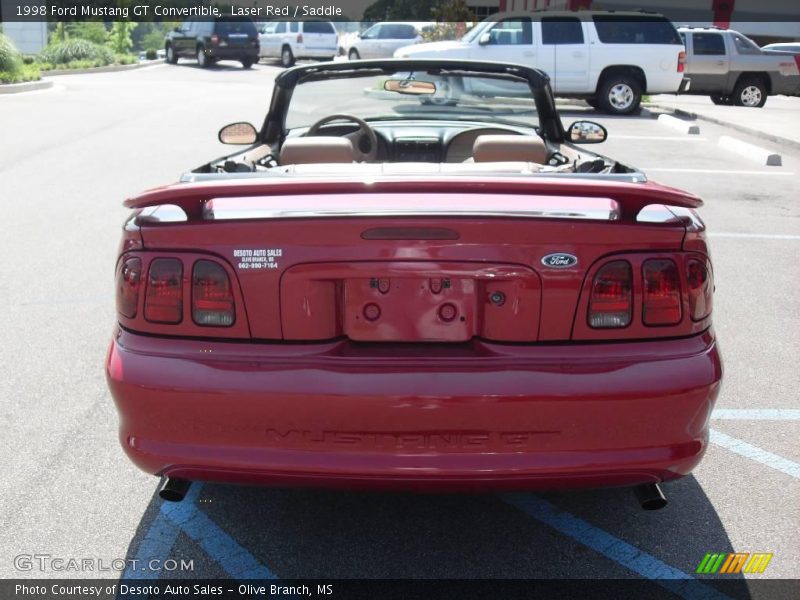 Laser Red / Saddle 1998 Ford Mustang GT Convertible