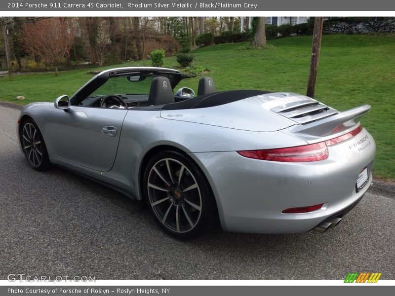 Rhodium Silver Metallic / Black/Platinum Grey 2014 Porsche 911 Carrera 4S Cabriolet