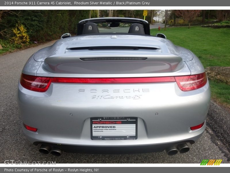Rhodium Silver Metallic / Black/Platinum Grey 2014 Porsche 911 Carrera 4S Cabriolet