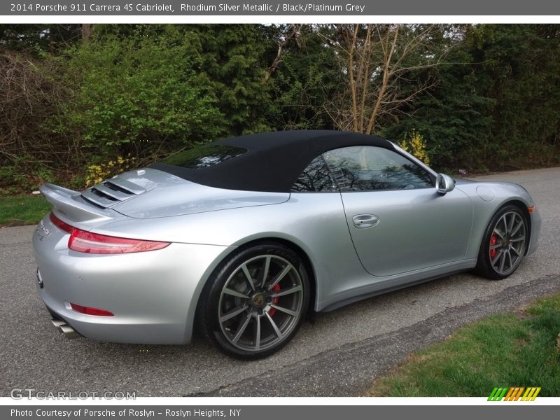 Rhodium Silver Metallic / Black/Platinum Grey 2014 Porsche 911 Carrera 4S Cabriolet