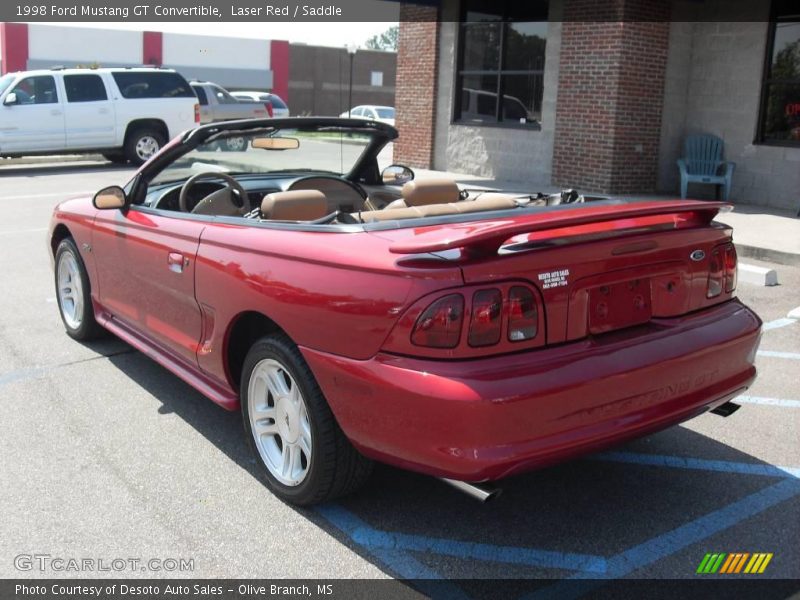 Laser Red / Saddle 1998 Ford Mustang GT Convertible