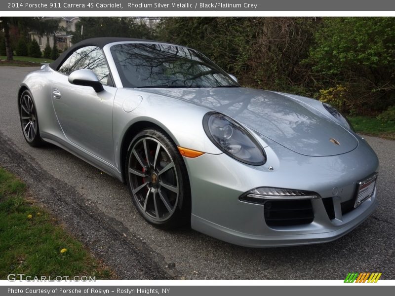 Rhodium Silver Metallic / Black/Platinum Grey 2014 Porsche 911 Carrera 4S Cabriolet