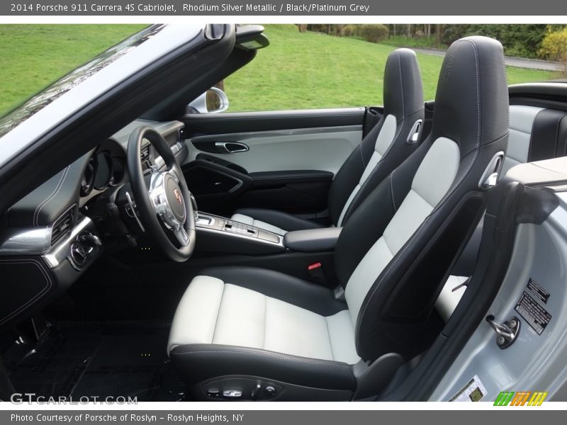Rhodium Silver Metallic / Black/Platinum Grey 2014 Porsche 911 Carrera 4S Cabriolet