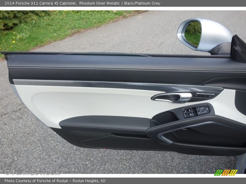 Rhodium Silver Metallic / Black/Platinum Grey 2014 Porsche 911 Carrera 4S Cabriolet