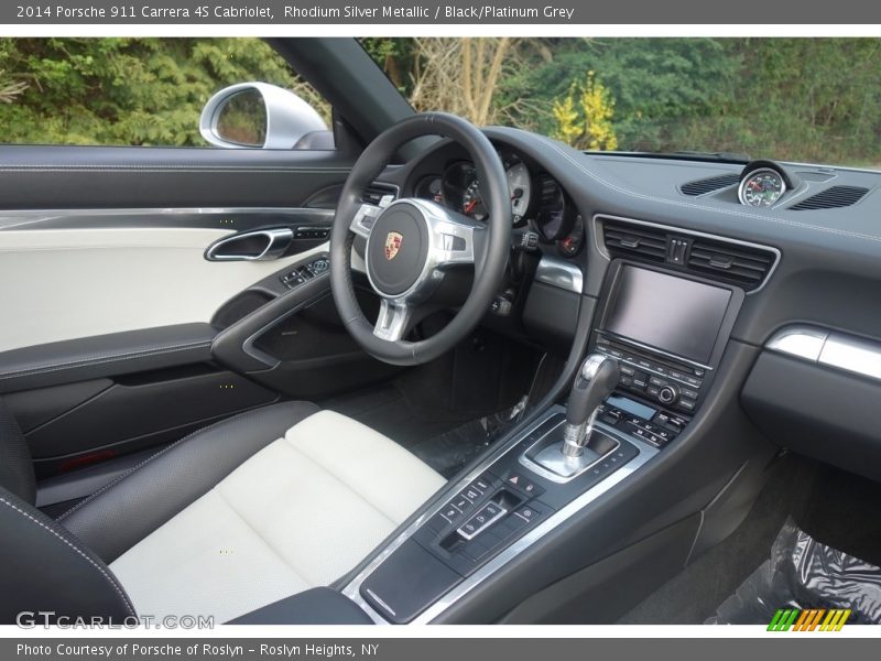 Rhodium Silver Metallic / Black/Platinum Grey 2014 Porsche 911 Carrera 4S Cabriolet