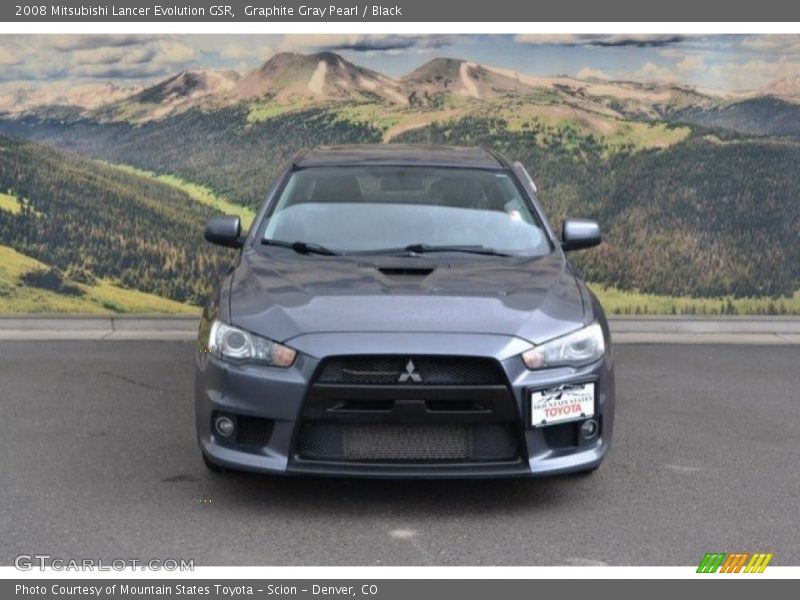 Graphite Gray Pearl / Black 2008 Mitsubishi Lancer Evolution GSR