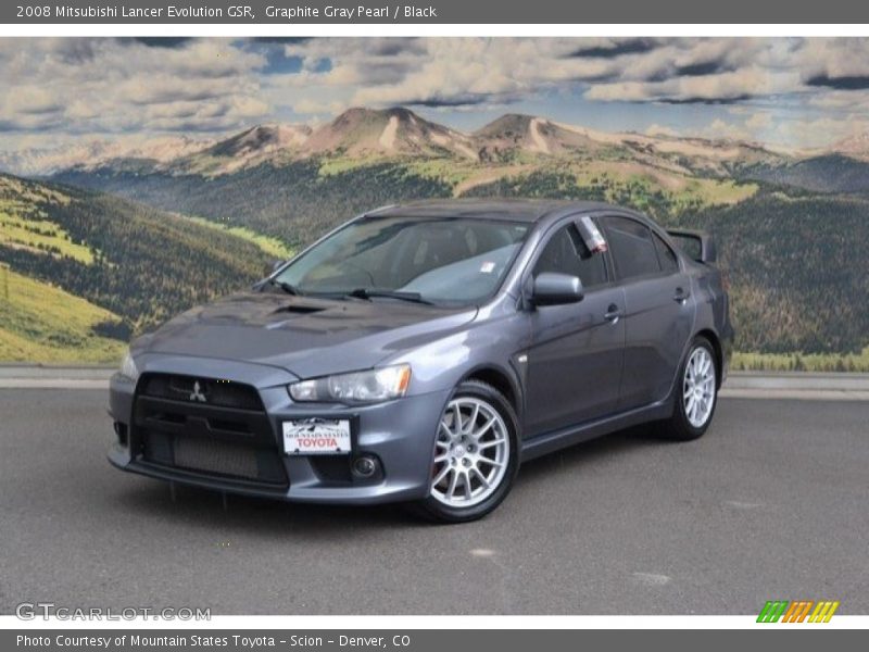 Graphite Gray Pearl / Black 2008 Mitsubishi Lancer Evolution GSR