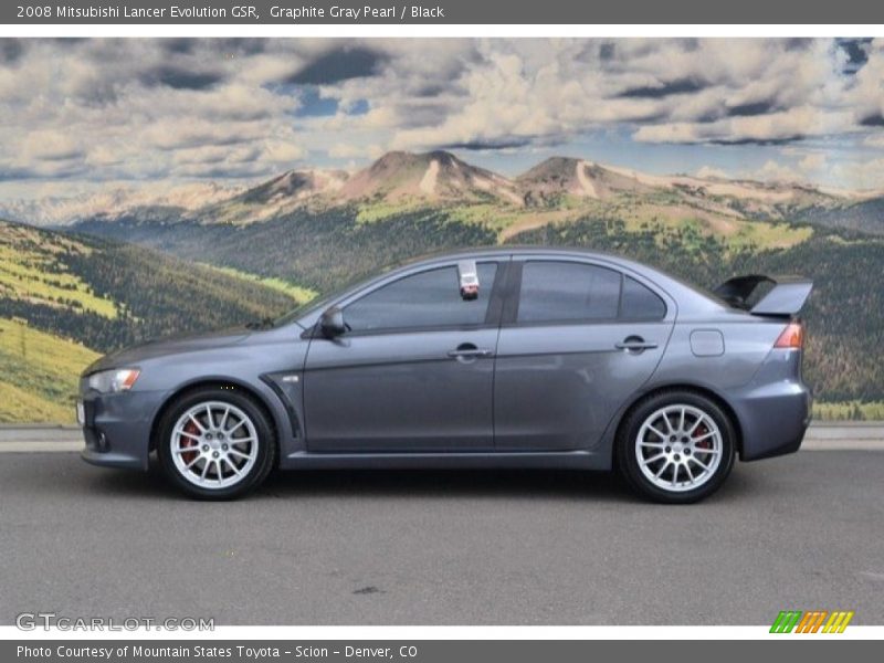Graphite Gray Pearl / Black 2008 Mitsubishi Lancer Evolution GSR