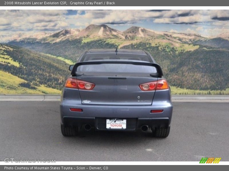 Graphite Gray Pearl / Black 2008 Mitsubishi Lancer Evolution GSR
