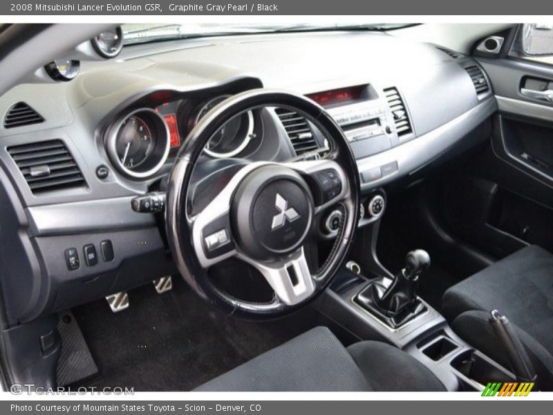 Graphite Gray Pearl / Black 2008 Mitsubishi Lancer Evolution GSR