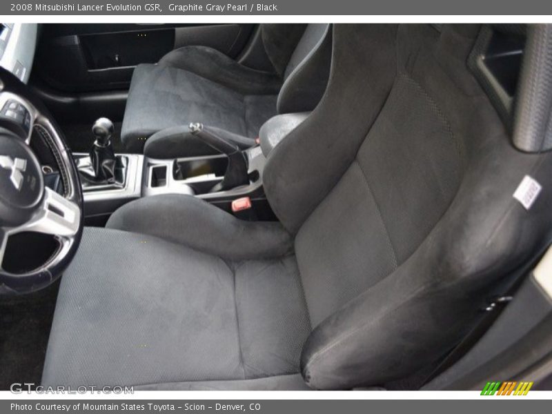 Graphite Gray Pearl / Black 2008 Mitsubishi Lancer Evolution GSR