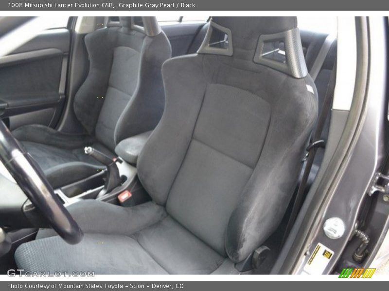 Graphite Gray Pearl / Black 2008 Mitsubishi Lancer Evolution GSR