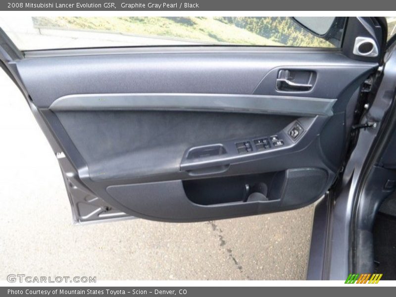 Graphite Gray Pearl / Black 2008 Mitsubishi Lancer Evolution GSR