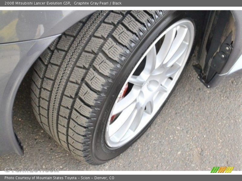 Graphite Gray Pearl / Black 2008 Mitsubishi Lancer Evolution GSR