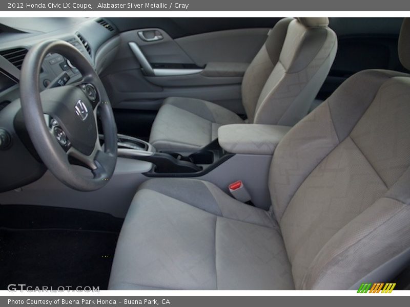 Alabaster Silver Metallic / Gray 2012 Honda Civic LX Coupe