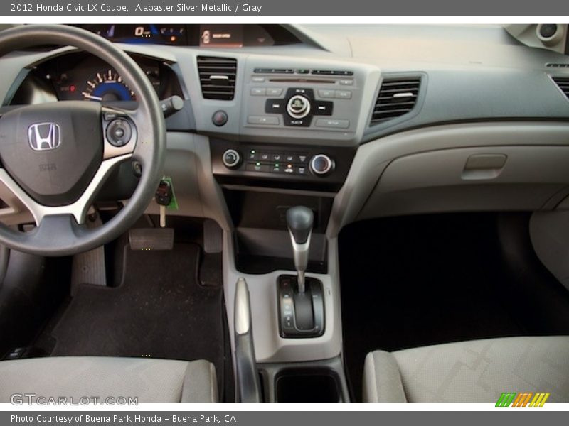 Alabaster Silver Metallic / Gray 2012 Honda Civic LX Coupe