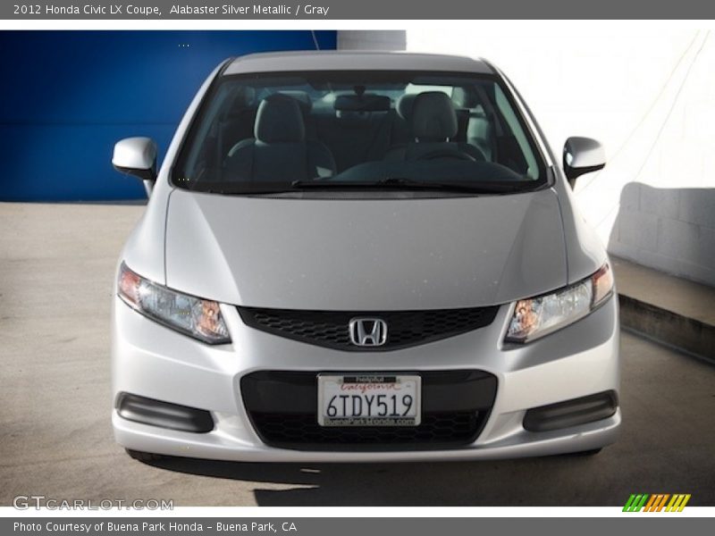 Alabaster Silver Metallic / Gray 2012 Honda Civic LX Coupe