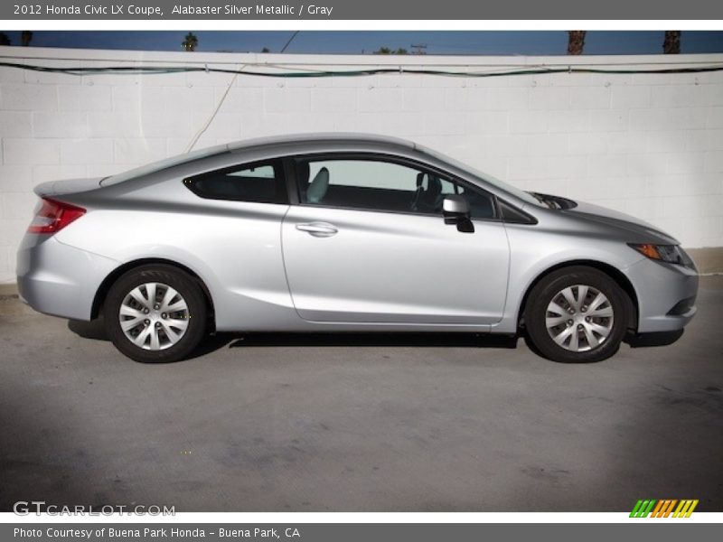 Alabaster Silver Metallic / Gray 2012 Honda Civic LX Coupe