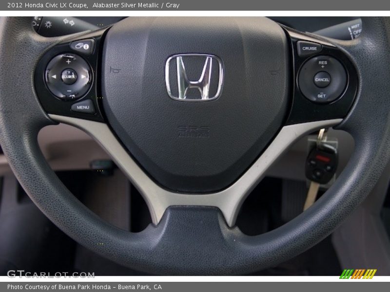 Alabaster Silver Metallic / Gray 2012 Honda Civic LX Coupe