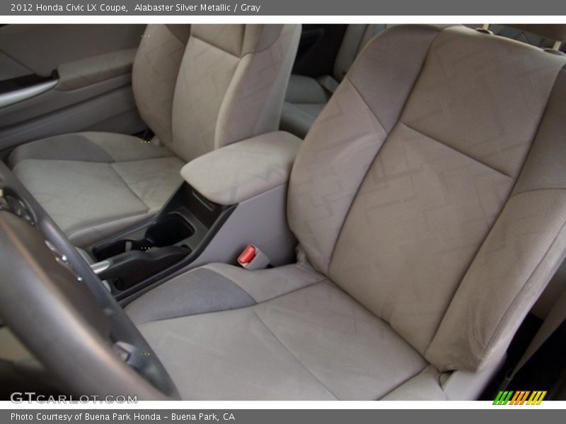 Alabaster Silver Metallic / Gray 2012 Honda Civic LX Coupe