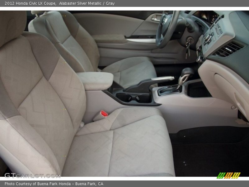 Alabaster Silver Metallic / Gray 2012 Honda Civic LX Coupe