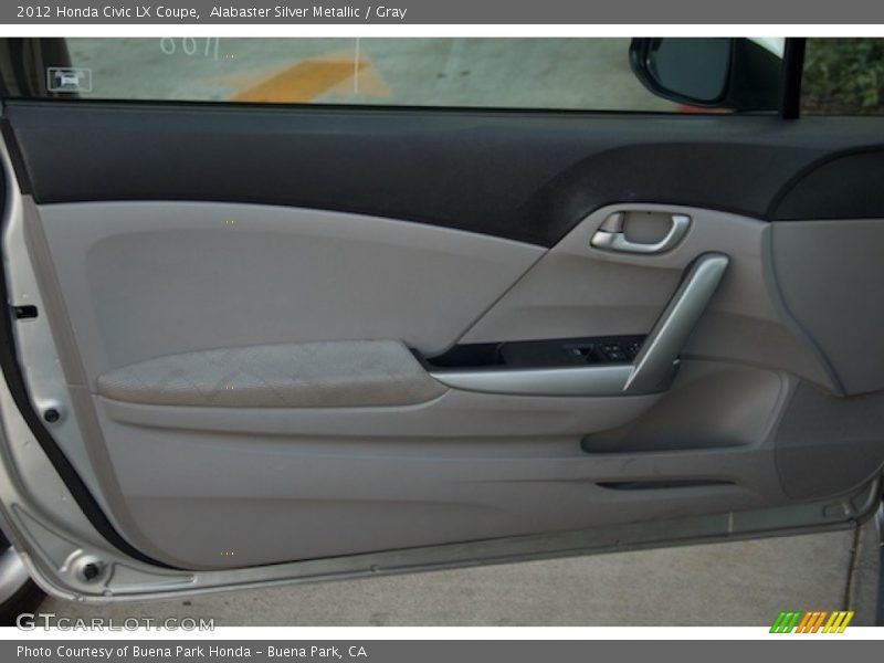 Alabaster Silver Metallic / Gray 2012 Honda Civic LX Coupe