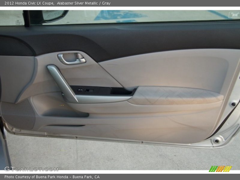Alabaster Silver Metallic / Gray 2012 Honda Civic LX Coupe