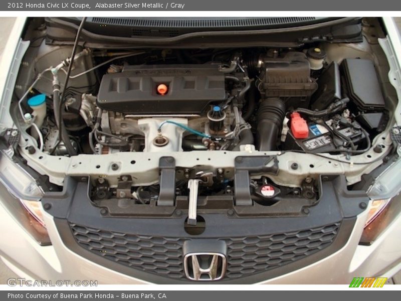 Alabaster Silver Metallic / Gray 2012 Honda Civic LX Coupe
