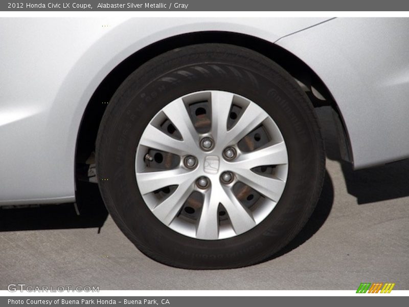 Alabaster Silver Metallic / Gray 2012 Honda Civic LX Coupe