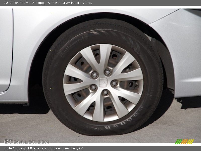 Alabaster Silver Metallic / Gray 2012 Honda Civic LX Coupe