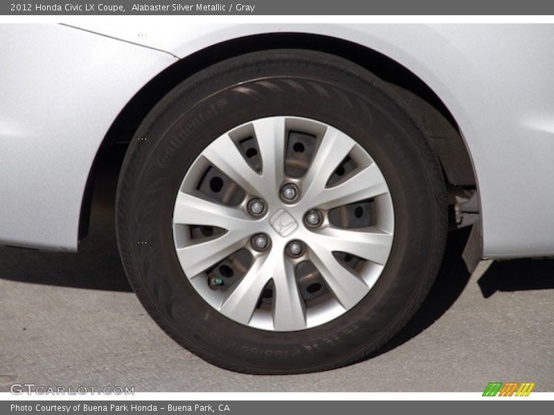Alabaster Silver Metallic / Gray 2012 Honda Civic LX Coupe