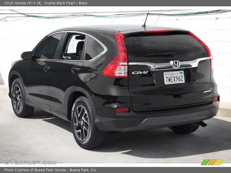 Crystal Black Pearl / Black 2016 Honda CR-V SE