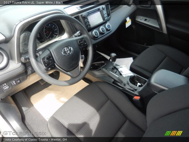 Super White / Black 2017 Toyota RAV4 LE