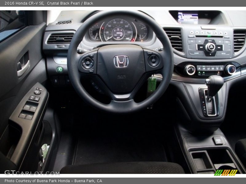 Crystal Black Pearl / Black 2016 Honda CR-V SE
