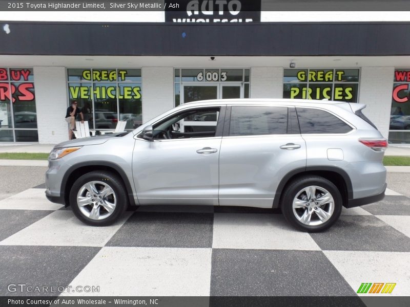 Silver Sky Metallic / Ash 2015 Toyota Highlander Limited