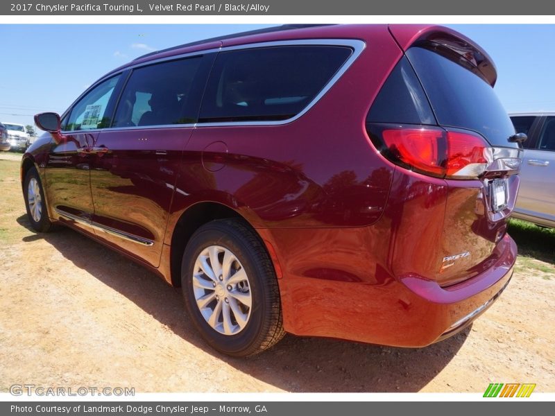 Velvet Red Pearl / Black/Alloy 2017 Chrysler Pacifica Touring L