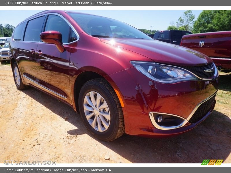 Velvet Red Pearl / Black/Alloy 2017 Chrysler Pacifica Touring L