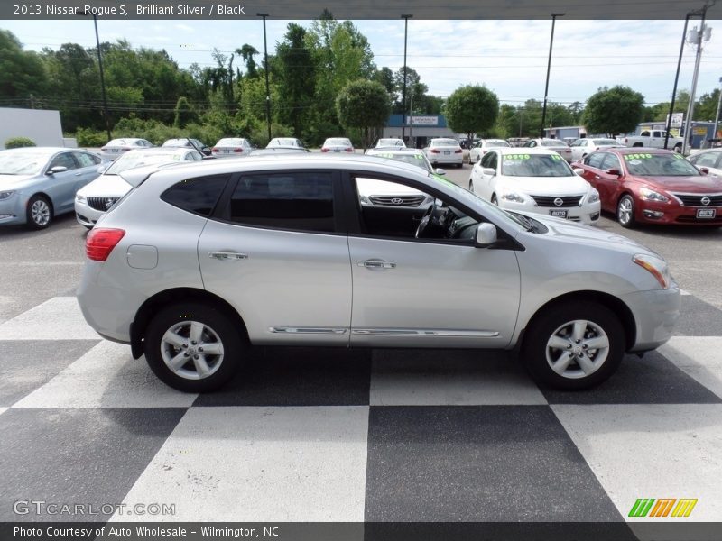 Brilliant Silver / Black 2013 Nissan Rogue S