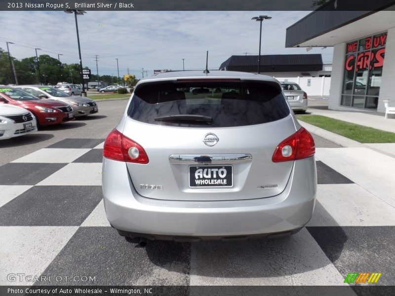 Brilliant Silver / Black 2013 Nissan Rogue S