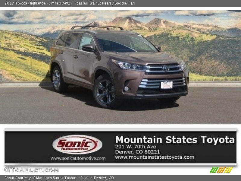 Toasted Walnut Pearl / Saddle Tan 2017 Toyota Highlander Limited AWD