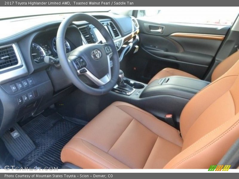 Toasted Walnut Pearl / Saddle Tan 2017 Toyota Highlander Limited AWD