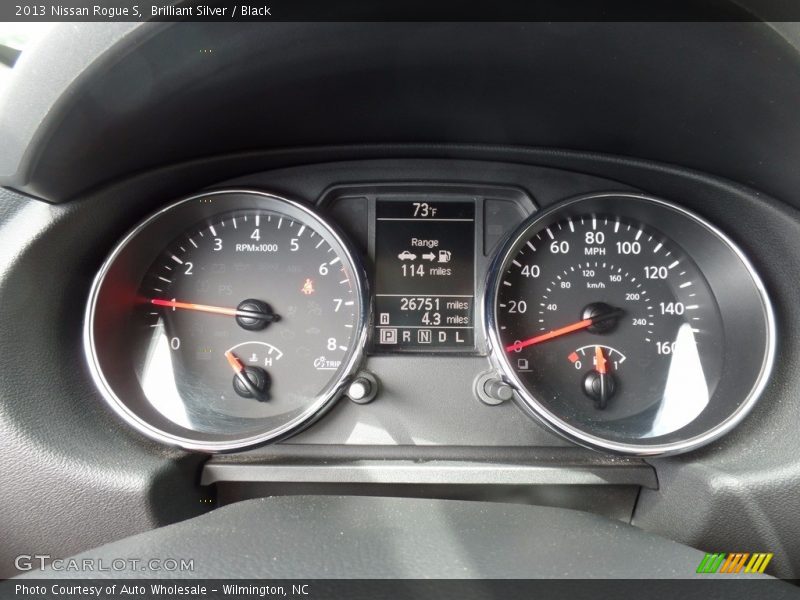 Brilliant Silver / Black 2013 Nissan Rogue S