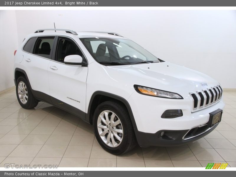 Bright White / Black 2017 Jeep Cherokee Limited 4x4