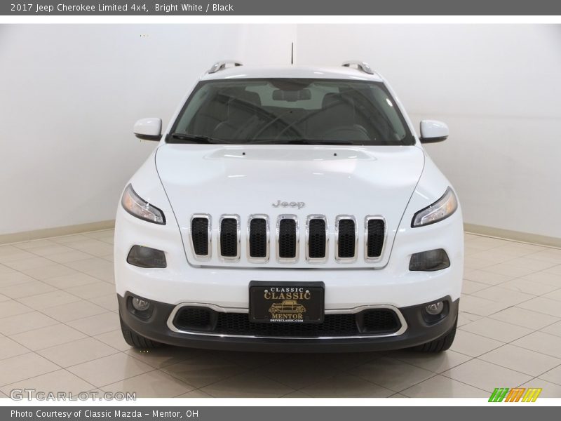 Bright White / Black 2017 Jeep Cherokee Limited 4x4