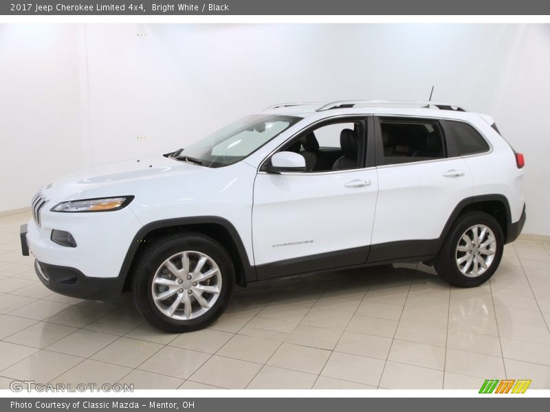 Bright White / Black 2017 Jeep Cherokee Limited 4x4