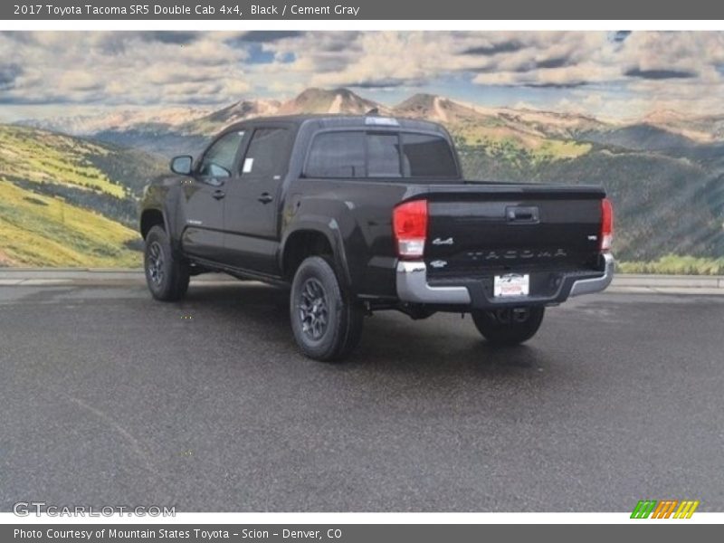 Black / Cement Gray 2017 Toyota Tacoma SR5 Double Cab 4x4