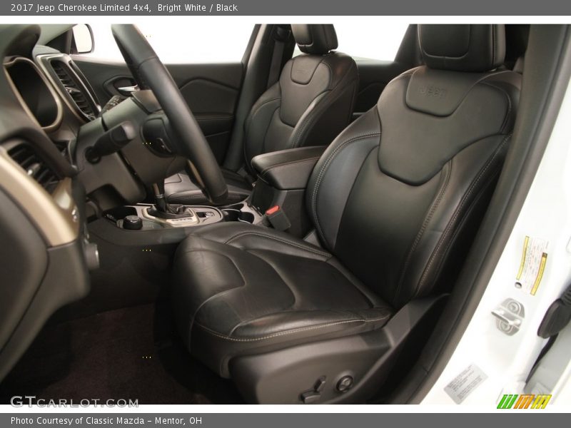 Bright White / Black 2017 Jeep Cherokee Limited 4x4