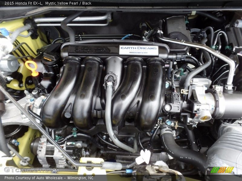 Mystic Yellow Pearl / Black 2015 Honda Fit EX-L